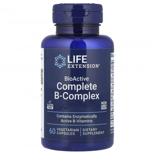LIFE EXTENSION - BIO-ACTIVE COMPLETE B-COMPLEX - 60 веган капсули